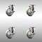 Service Caster 4 Inch 316SS Gray Polyurethane Wheel Swivel Top Plate Caster Set with Brake SCC SCC-SS31620S414-PPUB-TLB-4 - alternate 2